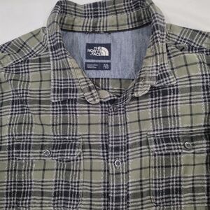 The North Face Flannel Casual Formal  Plaid Shirt Men Size 2XL